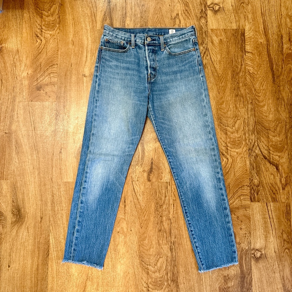 Vintage White Oak Cone Denim Cropped Levi’s. 28 - Picture 4 of 13